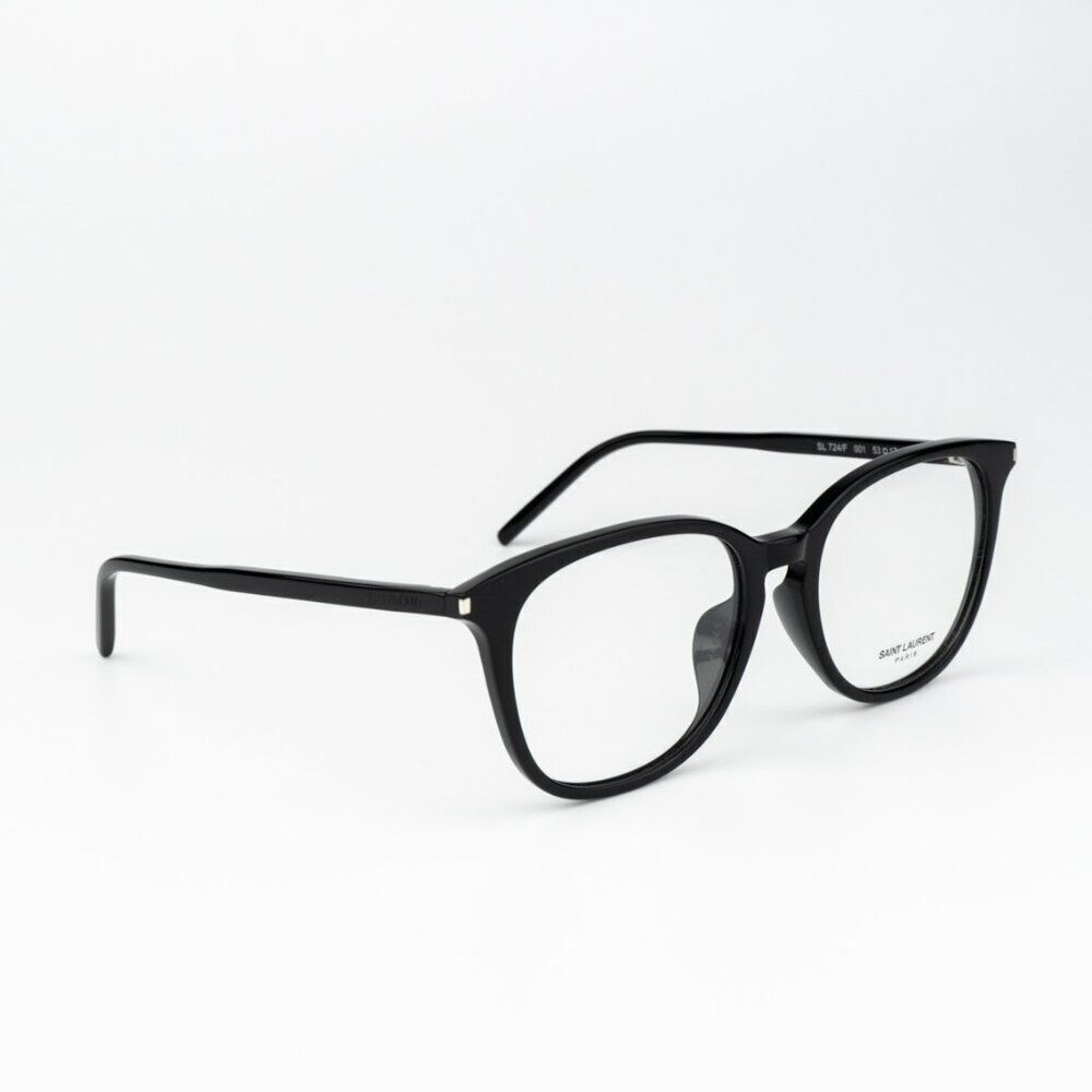 NEW Saint Laurent SL724/F 001 Black Oval Women Eyeglasses - Picture 3 of 10